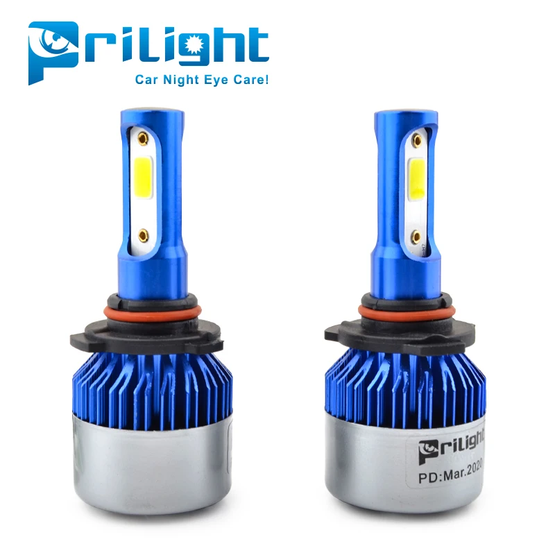 Auto parts P2 LED COB Chip LED head light with fan H1 H3 H7 H11 H13 880 9005 9006 9007 H4 8000lm led headlight bulb H4