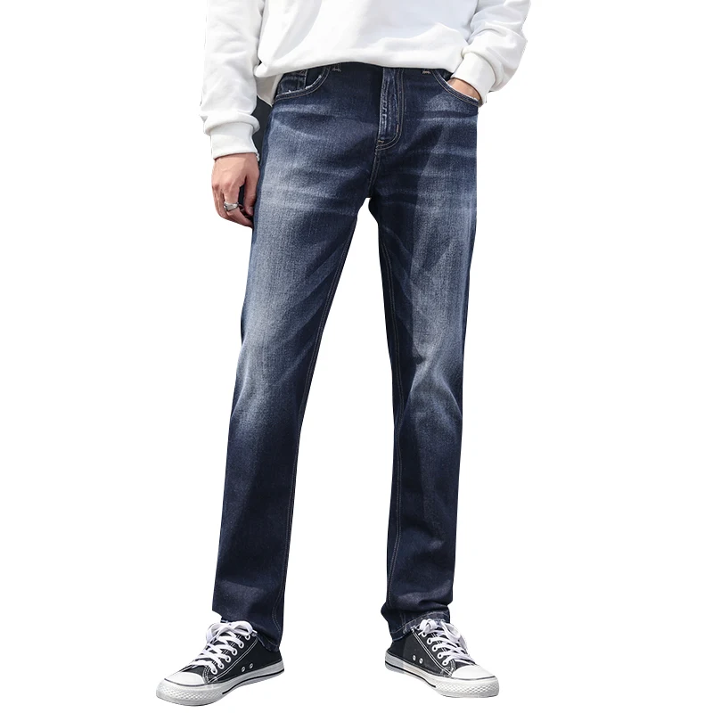 2022 Hot Sale Fashion Men Jeans 100 Cotton High Quality Straight Blue Wholesale Jeans Stylish Casual Men Clothing Jean Trendy