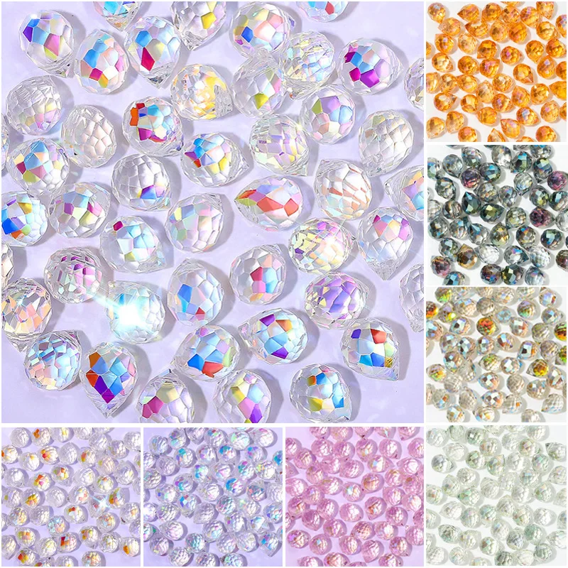 Crystal factory wholesale top hole strawberry faceted crystal glass beads  for jewelry natural stone beads