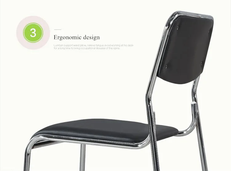 Model: OA2008 China Minimalist Metal Computer Conference Staff Training Chair Study PU Leather Office Chair