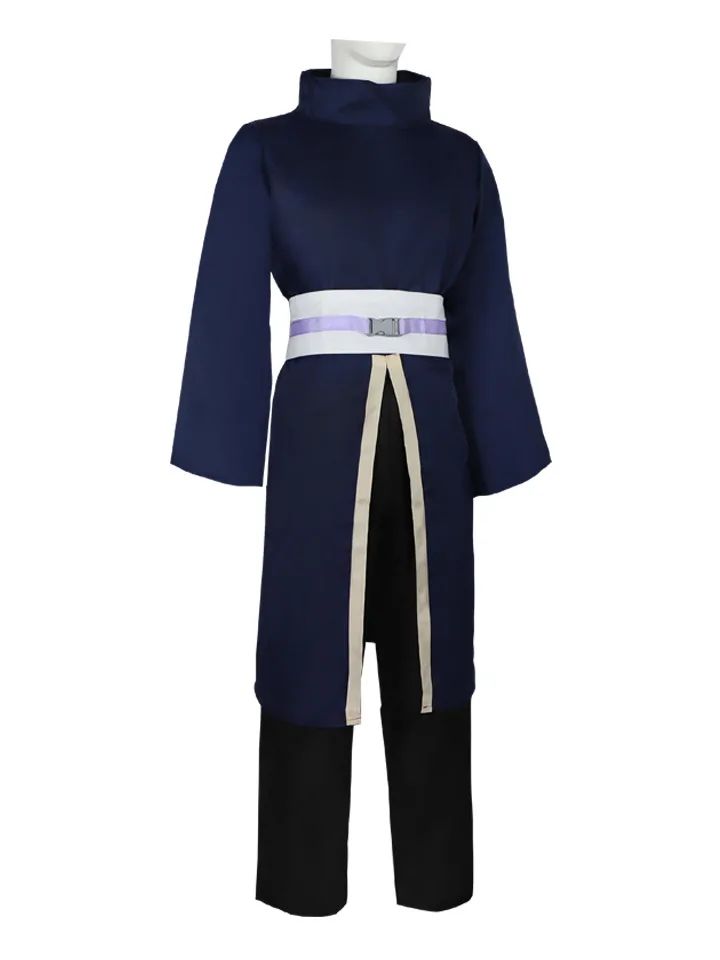 High Quality Polyester Anime Costume Uchiha Obito Cosplay Akatsuki Martial Arts Uniform for Adults Includes Top and Pants