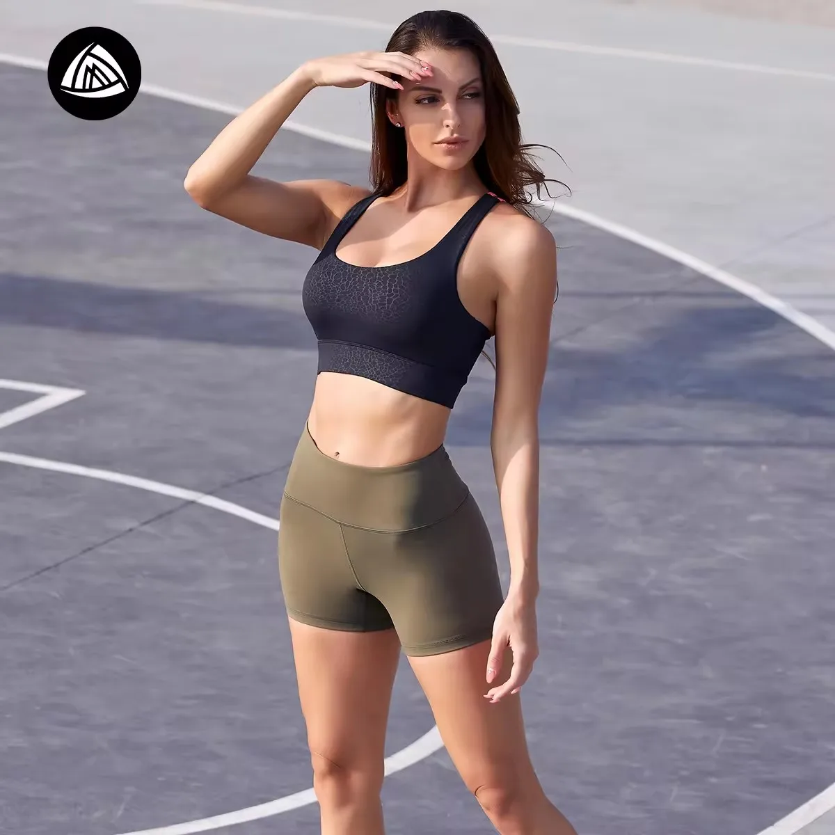 Luckpanther Yoga Gym Fitness Sets Booty Shorts Women Sexy Sports Bra Gym Running Workout Sports Fitness Biker Short Sets