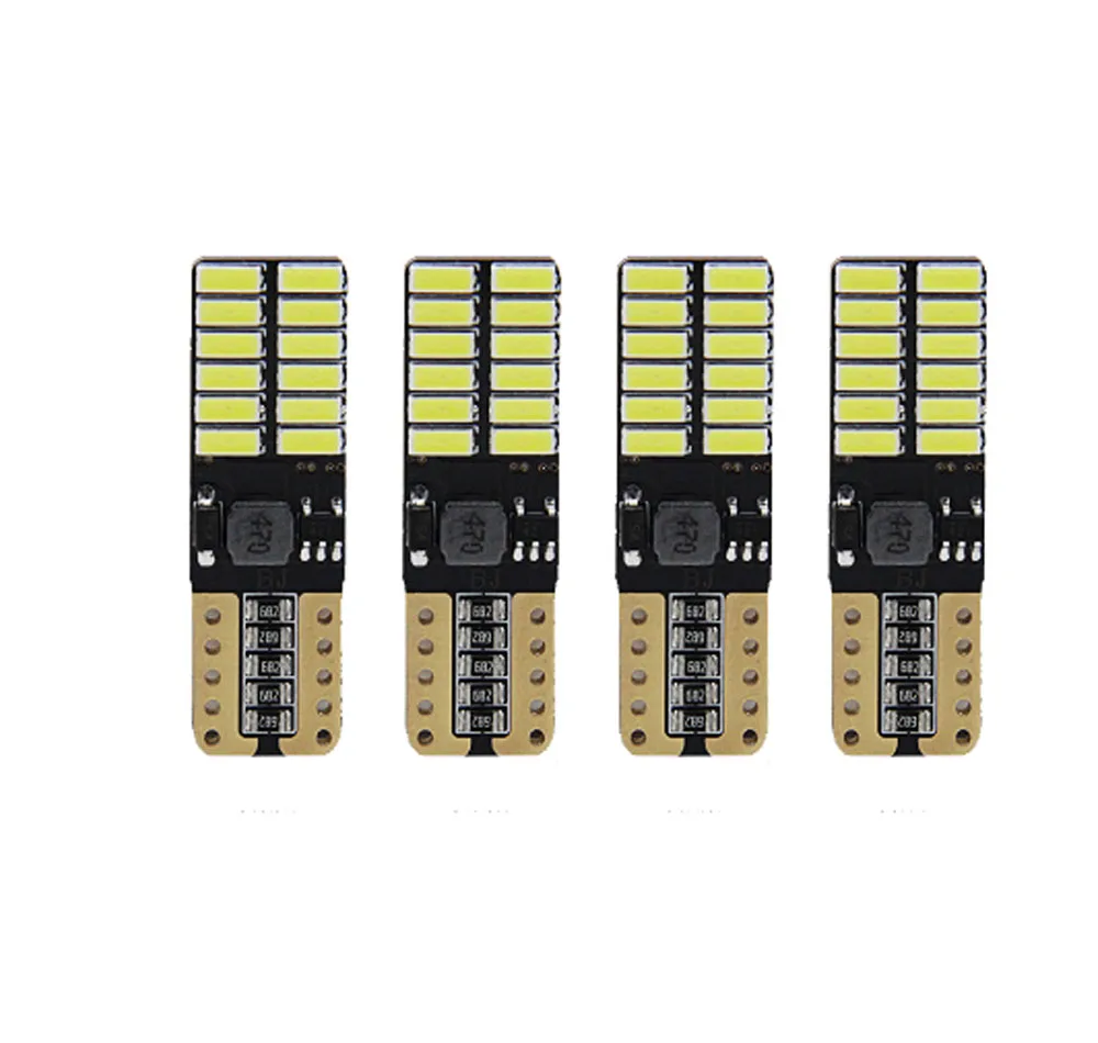 T10 4014 24SMD Auto Canbus Width Lamps 12-24V Car Interior Dome Light Bulb White 350LM Reverse Light Led