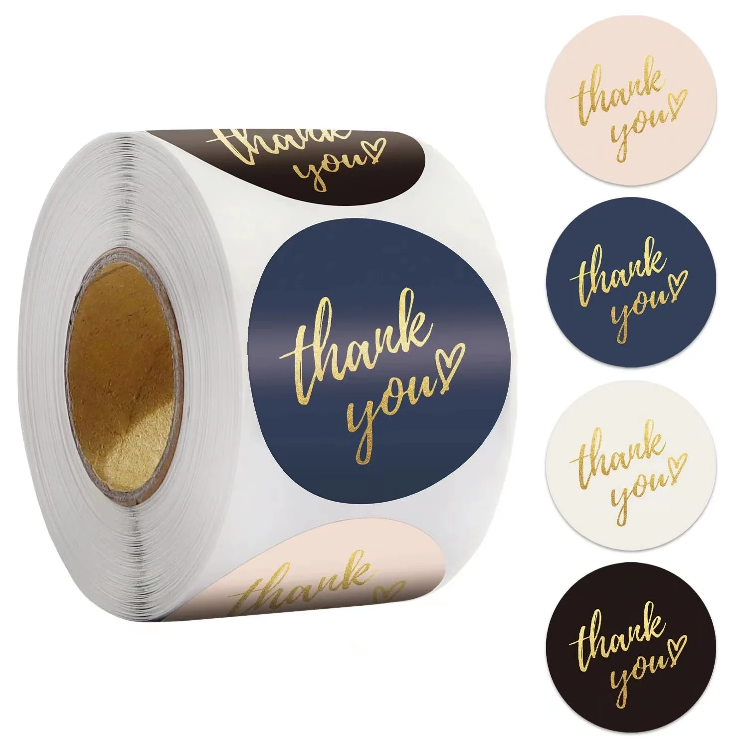 Shipping Box Multi-Color Floral Thank You Sealing Stickers On Roll For Your Purchase Stickers