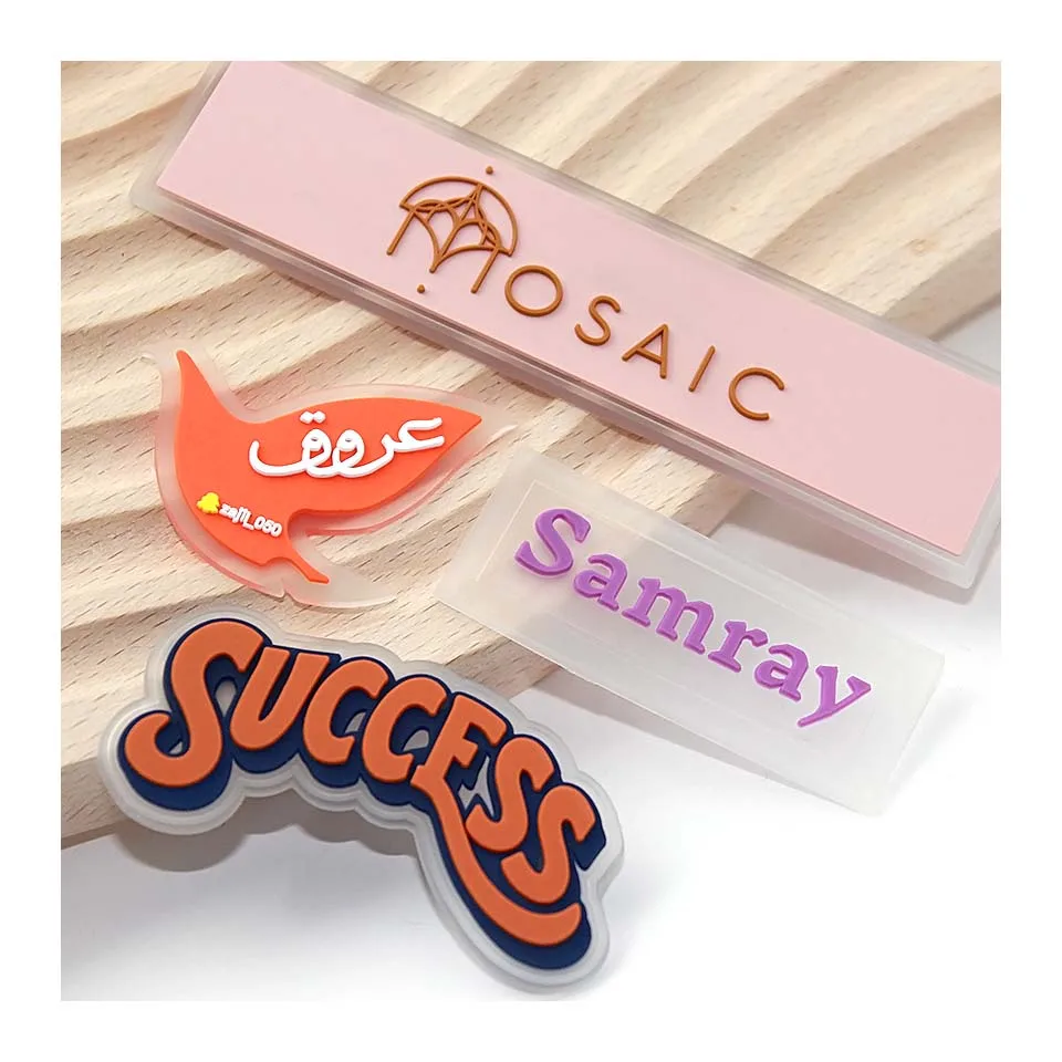 Factory Rubber Patch Custom LOGO Silicone Patch for Clothing Heat Transfer PVC Labels Iron on Hats Badge Decoration