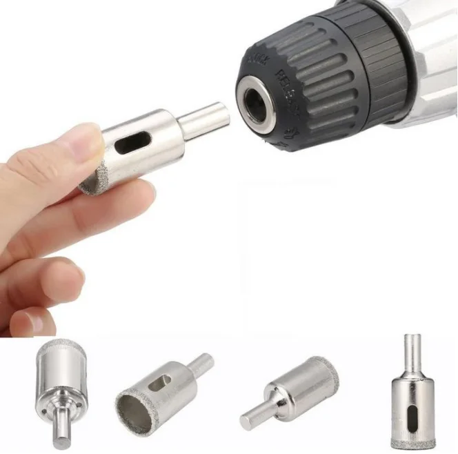 
Drill Bit Set, 10 PCS Glass Hole Saw for Tiles Glass Ceramic Marble Bottles DIY, 3mm-50mm 
