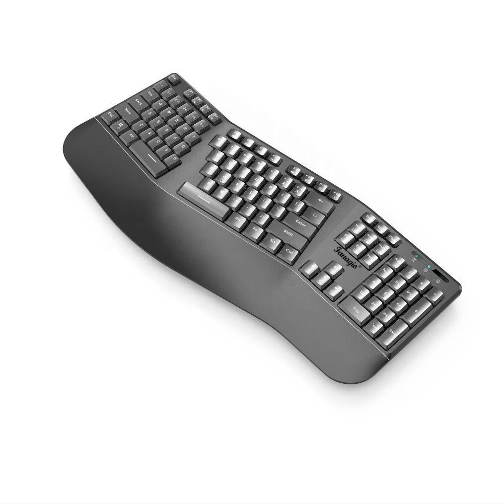 2.4G Wireless Ergonomic Sculpt Keyboard Curve Keyboard rest Comfort Desktop Multimedia Split Key Ergonomic