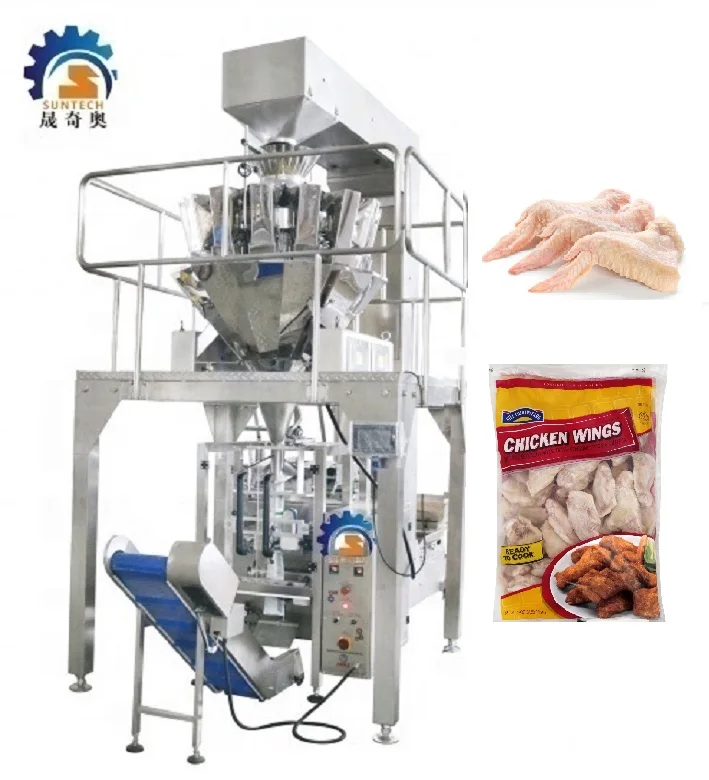 Automatic Frozen Food Chicken Wings Packaging Machine 5kg Frozen Foods Vacuum Packaging Machine