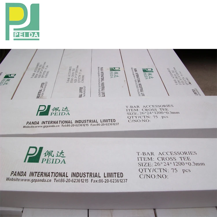 High Quality Flat Groove Ceiling T Grid Metal Frame Suspended Flat Ceiling T-Bar