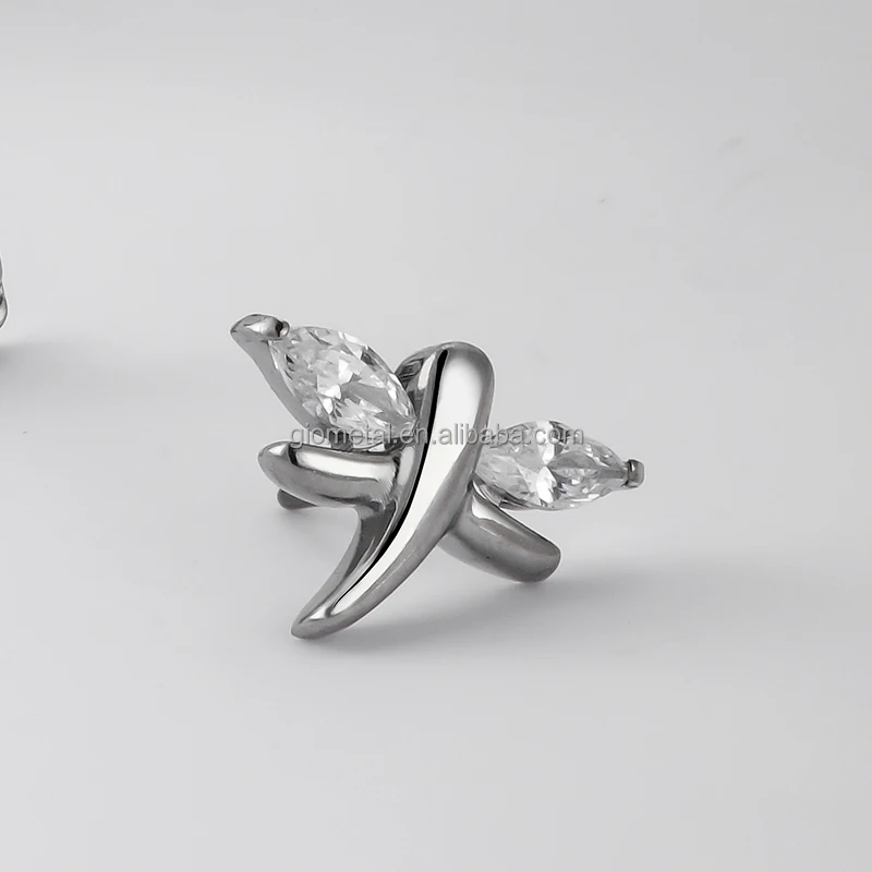 Giometal G23 титановые бесрезьбовые украшения в виде стрекозы серьги для пирсинга оптовая продажа