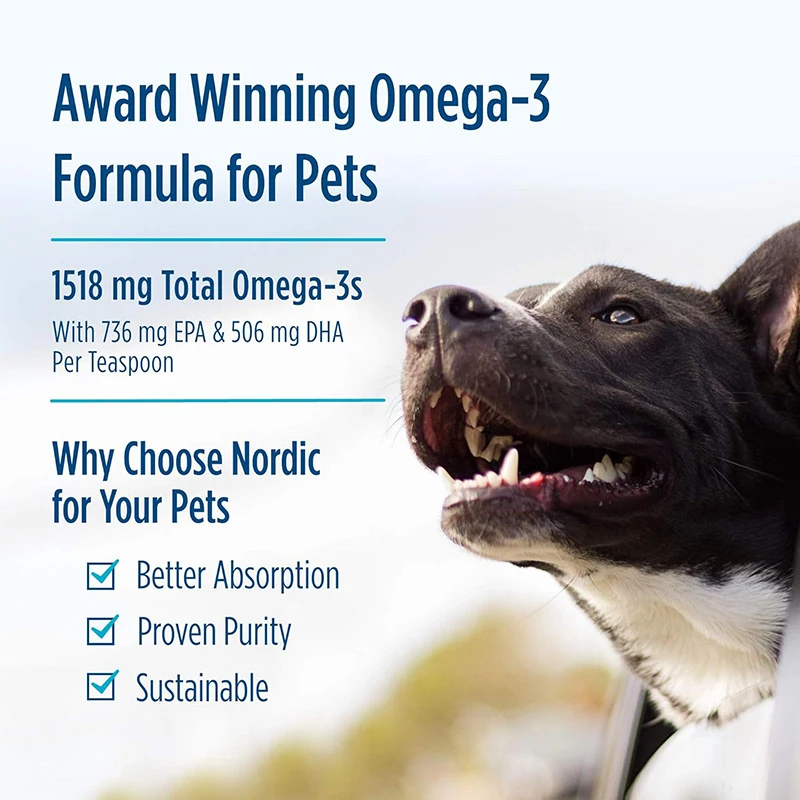 Pet Health Care Supplements Omega High-Potency Supplement with EPA and DHA for Brain and Heart Health