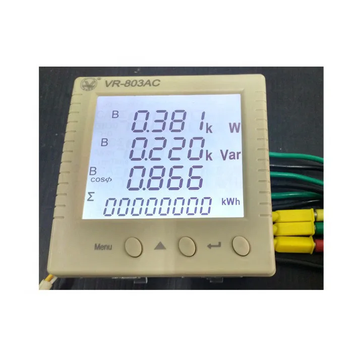 Интеллектуальный RS485 Modbus счетчик энергии с ЖК-дисплеем трехфазного