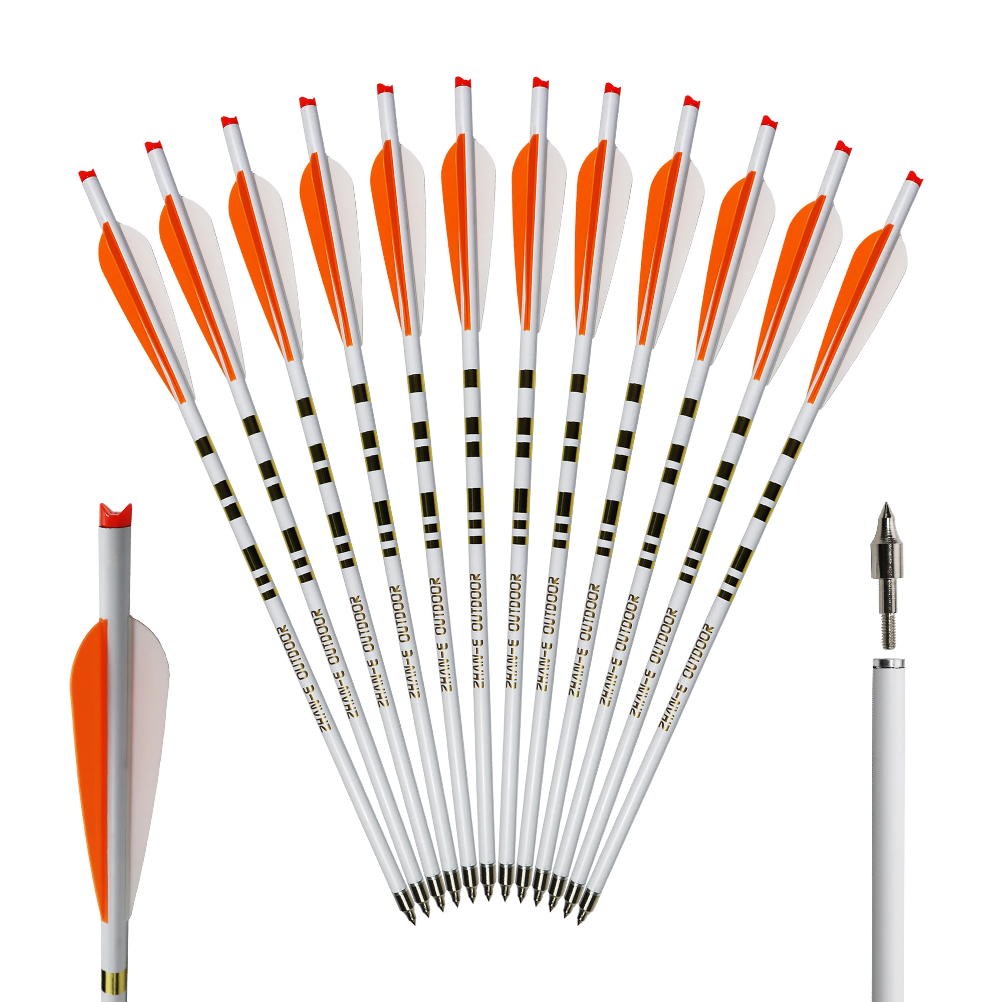 Archery Carbon Crossbow Bolt 16/18/20 Inch Carbon Arrow Shaft TPU Vanes Stainless Steel Field Tips fit for Crossbow