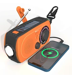 Hand Crank Solar Rechargeable Flashlight Battery Powered Other Lights Tools Emergency Radio