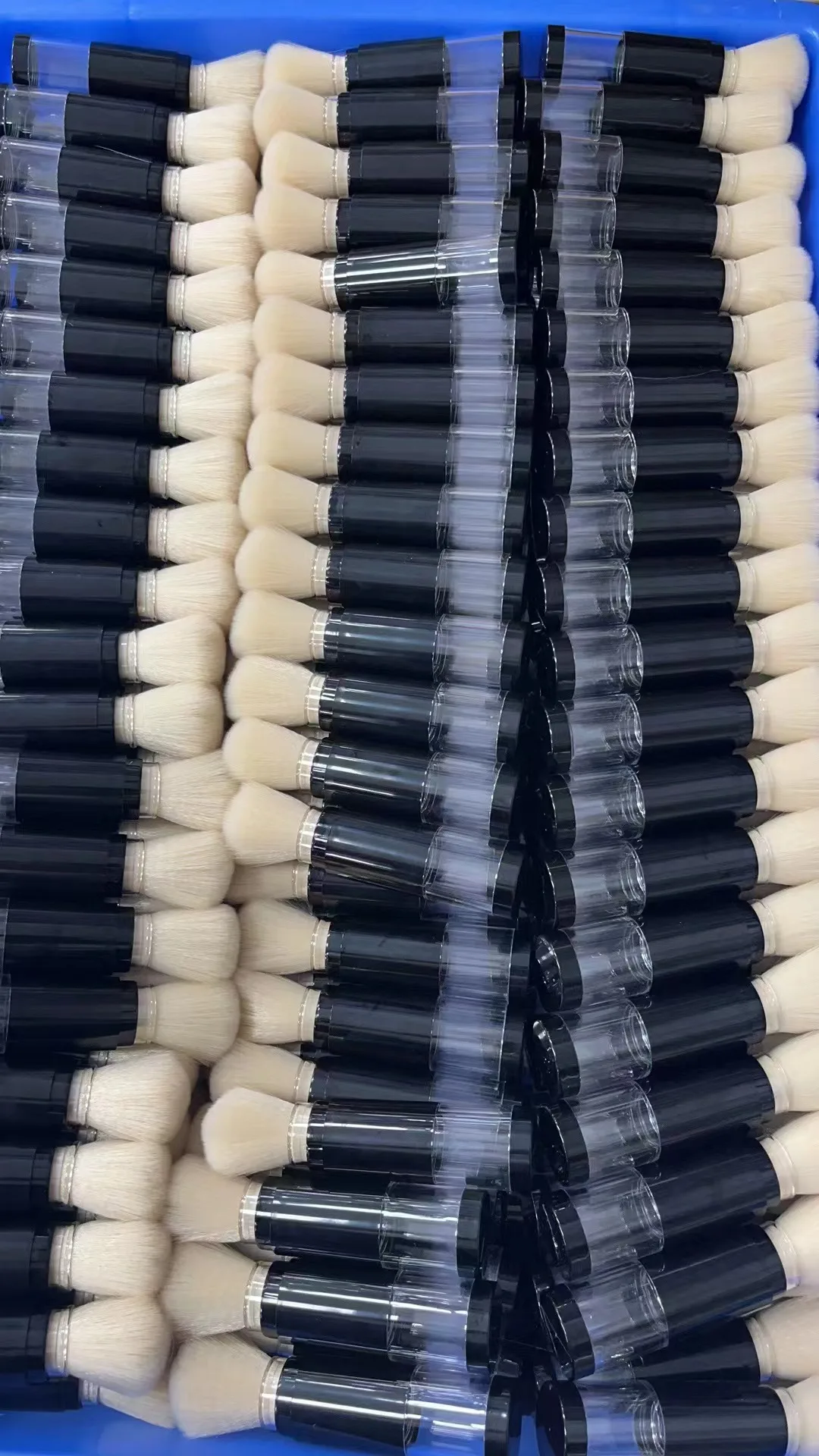 powder high quality black private label makeup body cosmetic container dispensing refillable loose body wholesale powder brush