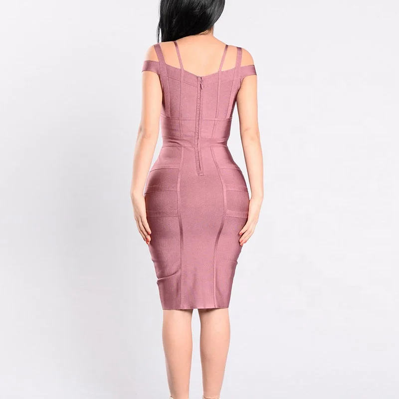 2021 year Factory Wholesale Low Price Spaghetti Strap V Neck Bandage Dress