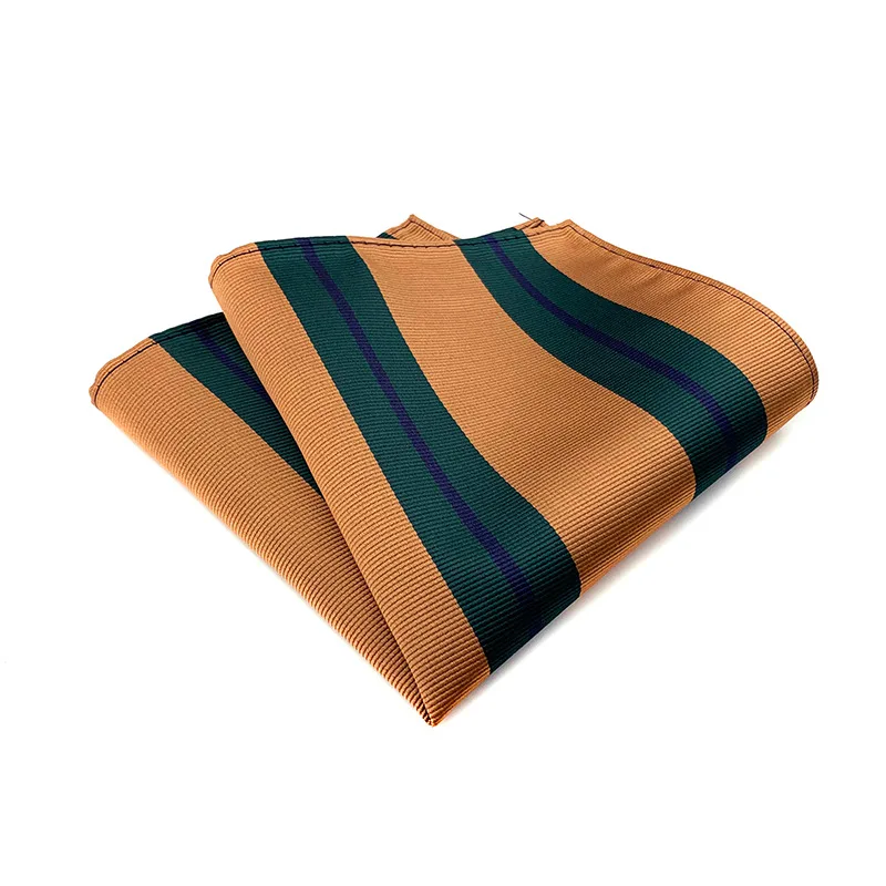 25cm Pocket Square  Stripe  Multicolor Optional Screen Printing Paisley Handkerchiefs  For Men