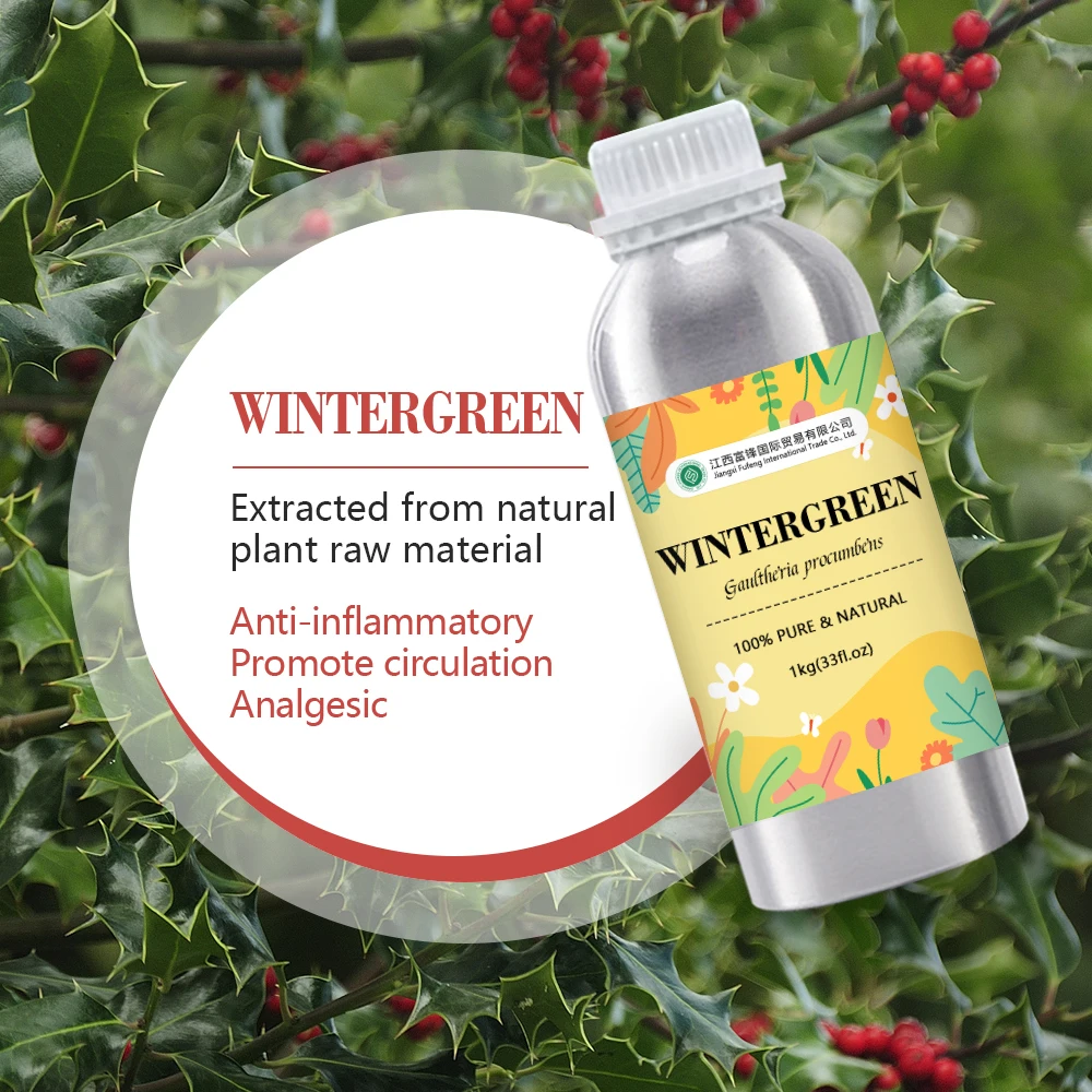 Organic Wintergreen Essential Oil - 100% Pure Natural Gaultheria fragrantissima Freshly Leaves Steam Distilled | Bulk Price, 1kg