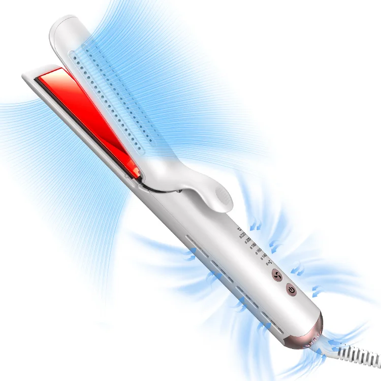 Good quality 3D floating plates 1 inch hair iron 2 in 1 cool air hair straightener and curler iron to reduce hair damage