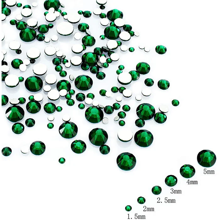 8mm 10mm 12mm Colorful Round Flat Acrylic Diamonds  For Wholesale