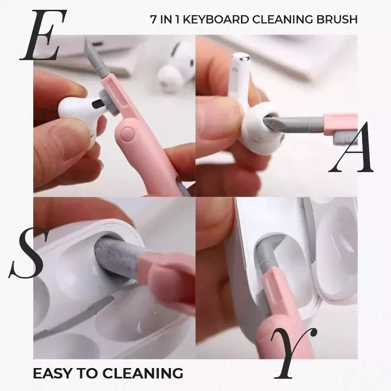 High Quality 6 Colors 7 in 1 Computer Keyboard Screen Cleaning Set Laptop Phone Headset Cleaning Pen Cleaner Kit