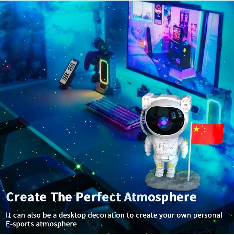 Creative Galaxy Night Light projection bedroom laser projection ambient light night light commemorating moon landing star proje