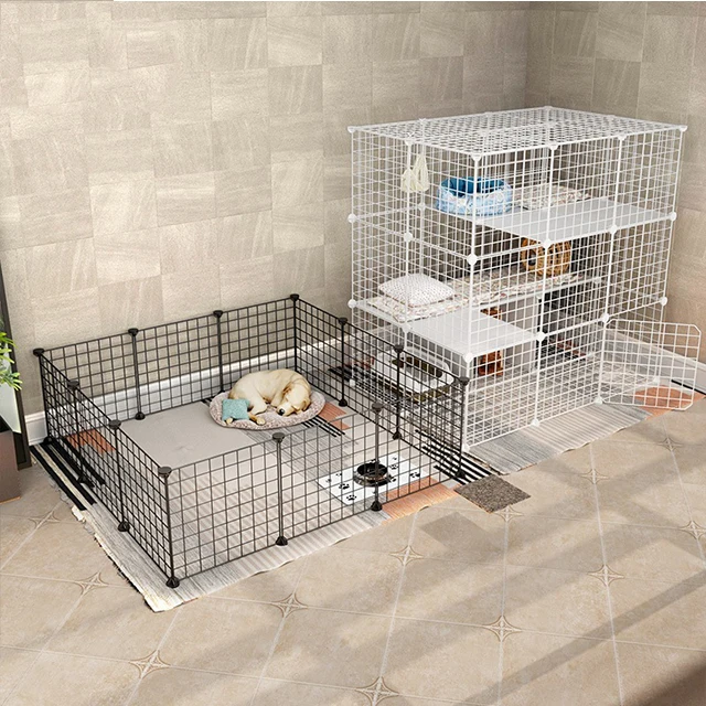 Wire Cube Shelving Small Steel Plastic Animal Cages Rabbit Hamsters Lapin