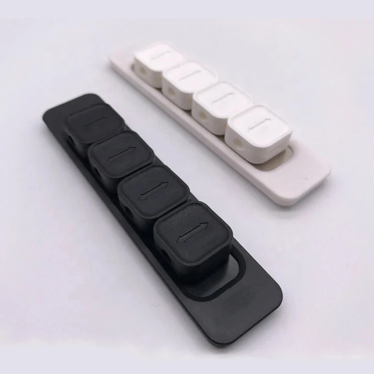 Unique Design Quality Self  Adhesive Silicone Magnetic Desk Cable Holder Magnet for Charging cable management