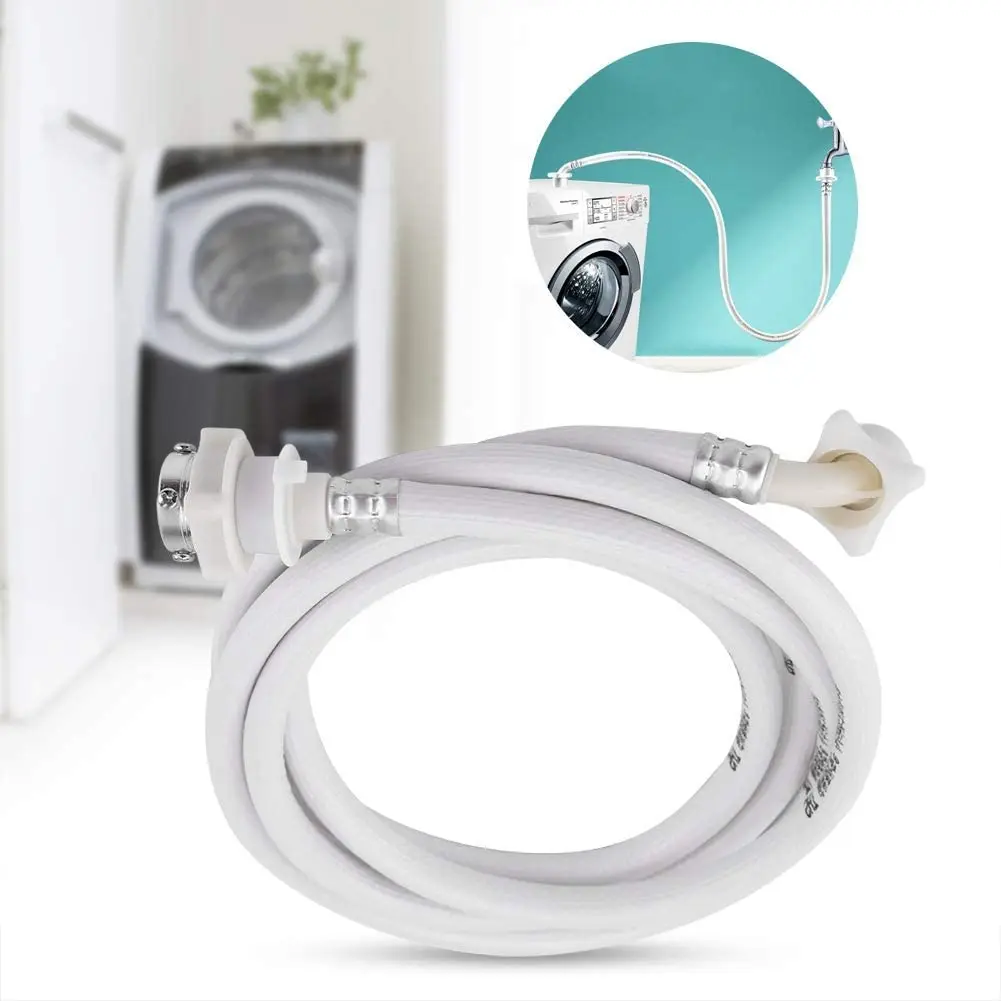 Washing Machine Hoses PVC Washing Machine Fill Connector Inlet 17mm Hose Pipe Tube Connector White Color Long Length