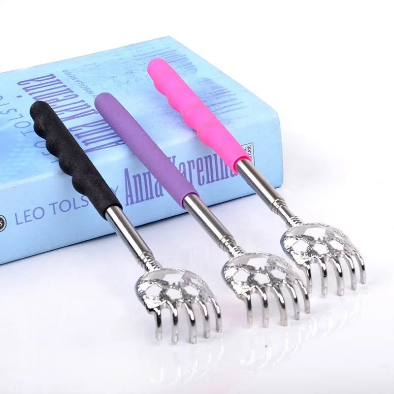 Stainless Steel Extendable HandHeld Finger-shaped Claw Massager Bear Claw Telescopic Back Scratcher