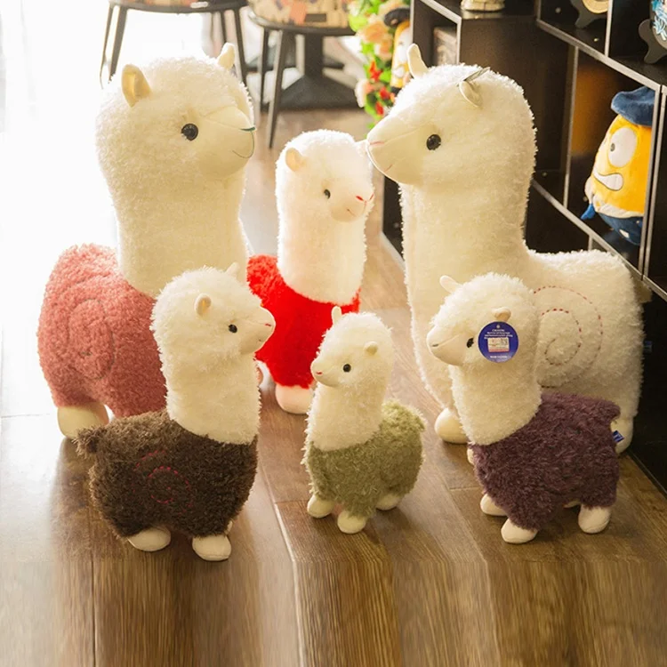 High quality vivid plush alpaca toy PP Cotton stuffed animal alpaca toys Soft Companion plush toy for children