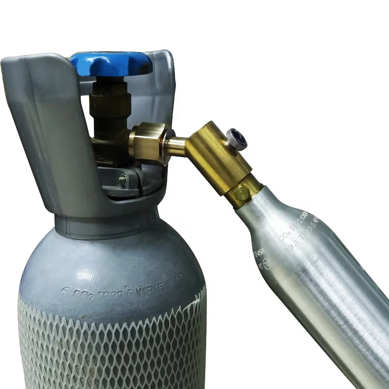 Co2 Cylinder Refill Adapter Co2 Tank to Soda Cylinder with Release Valve for Soda Maker Co2 Cylinder