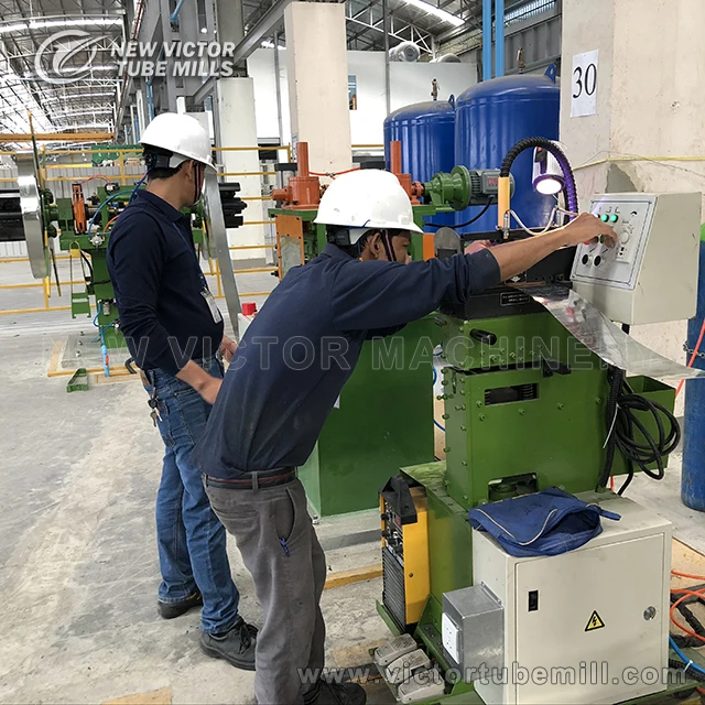 ERW tube mill / iron pipe making machine entry section