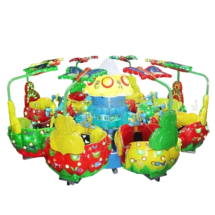 kids amusement equipment rotating swing flying car space shuttle Electric carousel