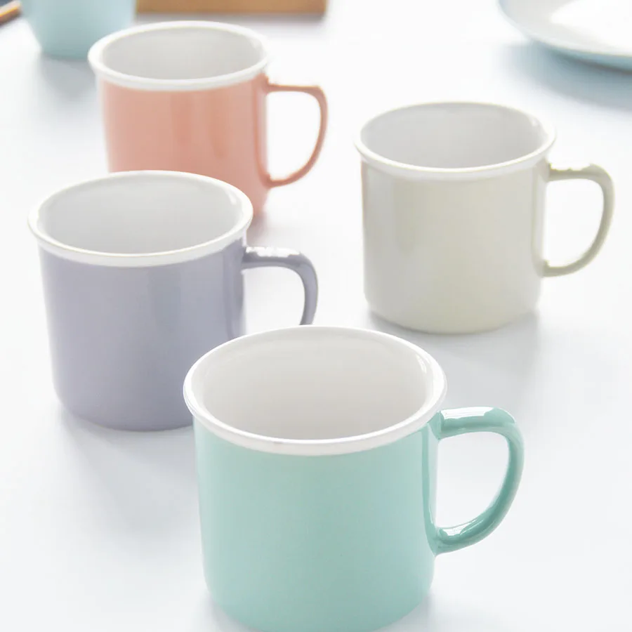 New design wholesale custom logo high quality 11oz 13oz enamel new bone china milk porcelain travel coffee cup of ceramic mug
