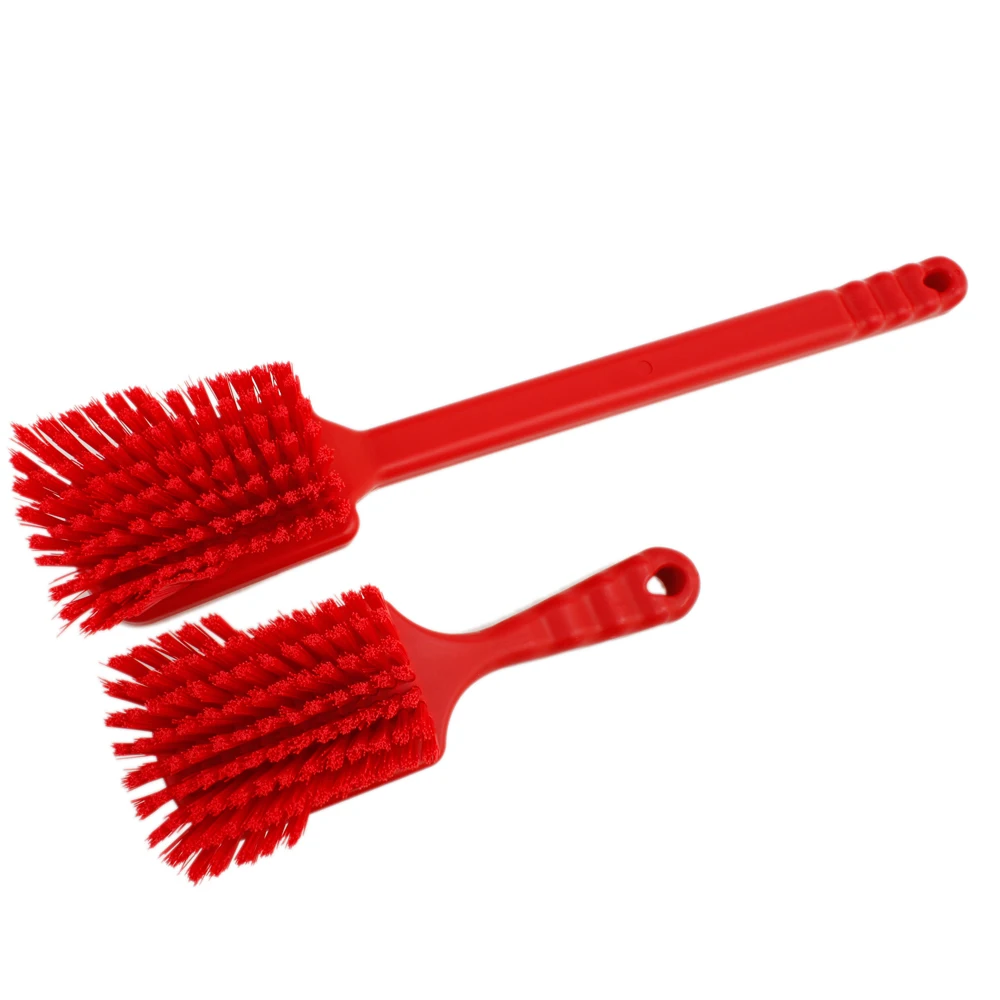 10-Inch 25CM Food Grade Scrub Brush with Short Handle Soft Stocked Indoor Broom for Floor Cleaning Long-Handle Design Style