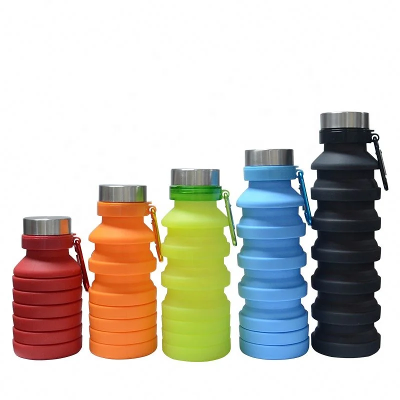 2023 Hot Sale Products High Quality BPA Free Silicone Foldable Travel Bottle Customized Collapsible Water Bottles