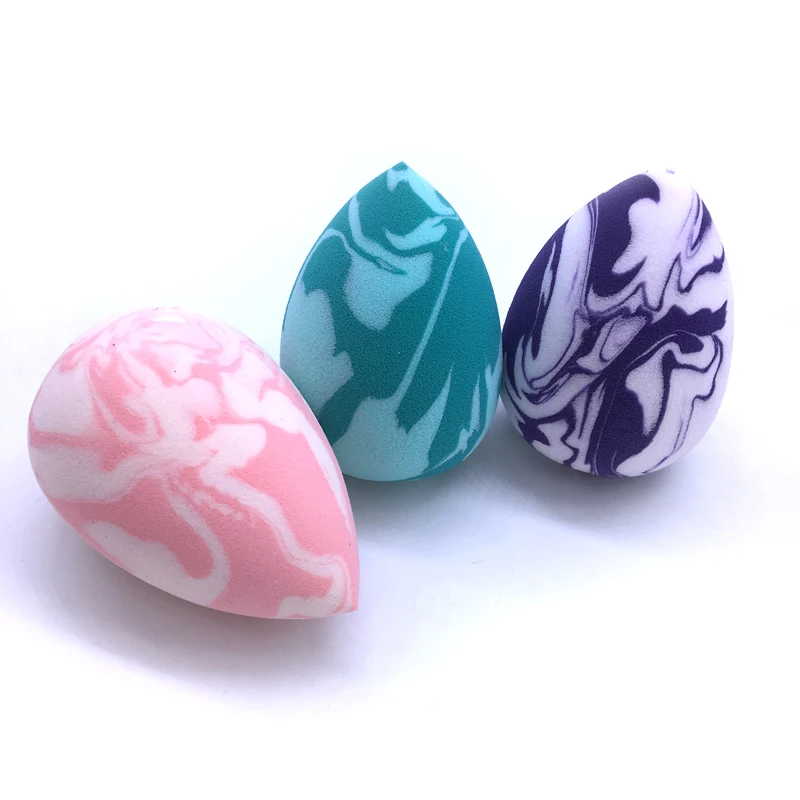 Hot Sell Promotional Hot Non Latex Makeup Sponge Manufacturer light pink marble beauty makeup blender