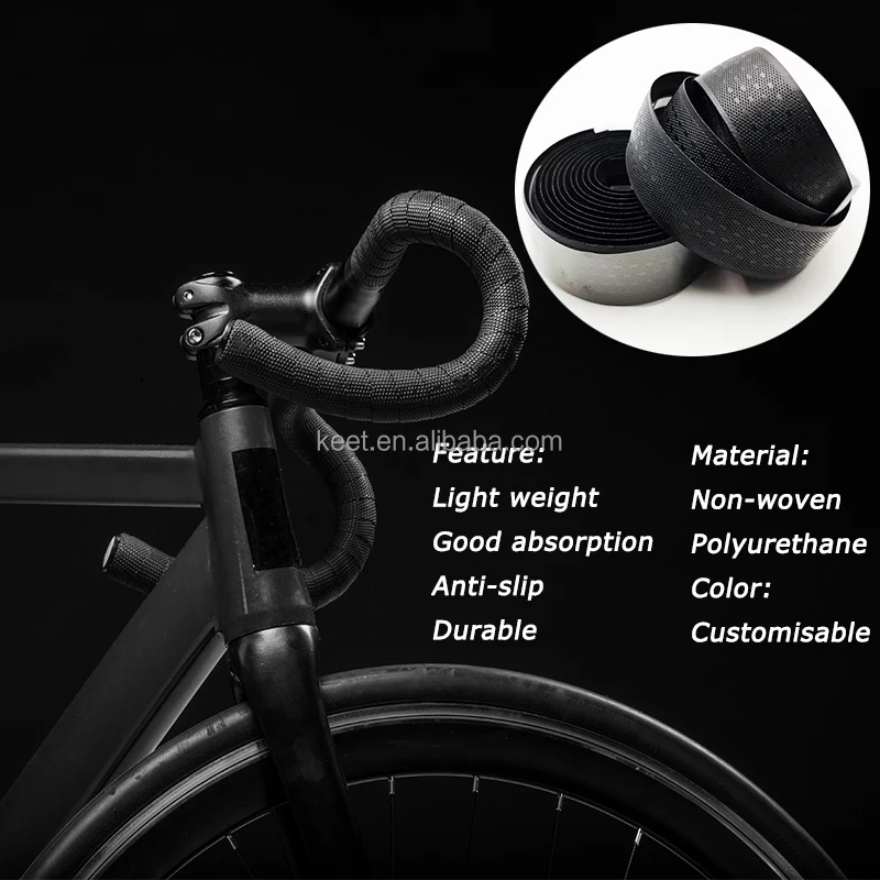 Factory Oem Road Bike Handlebar Tape Pu Color Handle Bar Tape High Elasticity Eva Breathable Bicycle Handle Wrapped