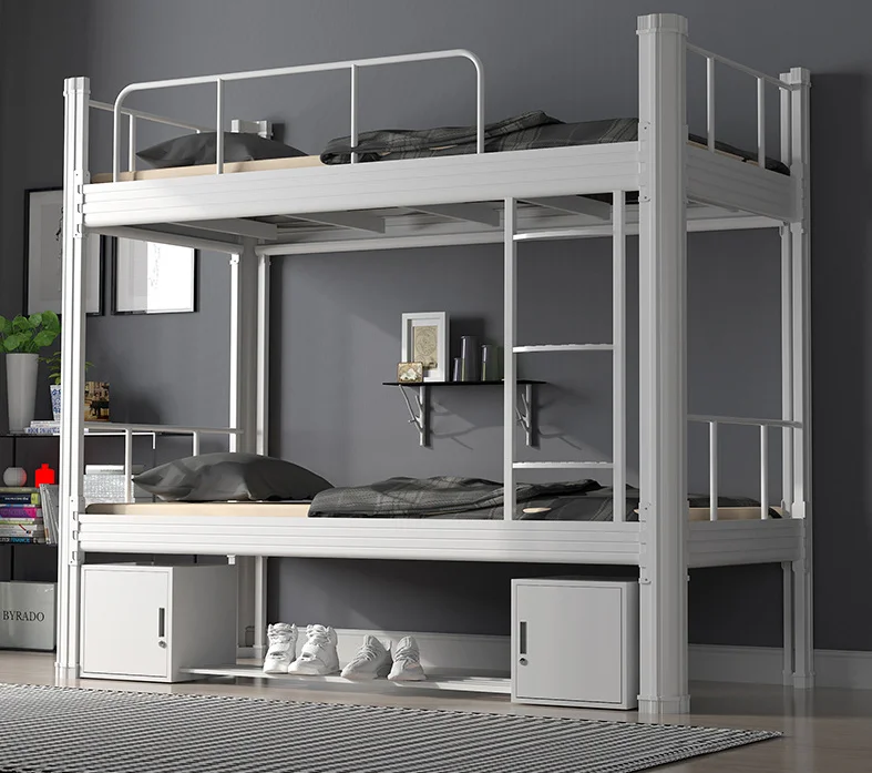 Dormitory Cheap Price Double Decker Loft Bed Hostel Adult Kids Single Double Metal Bunk Beds