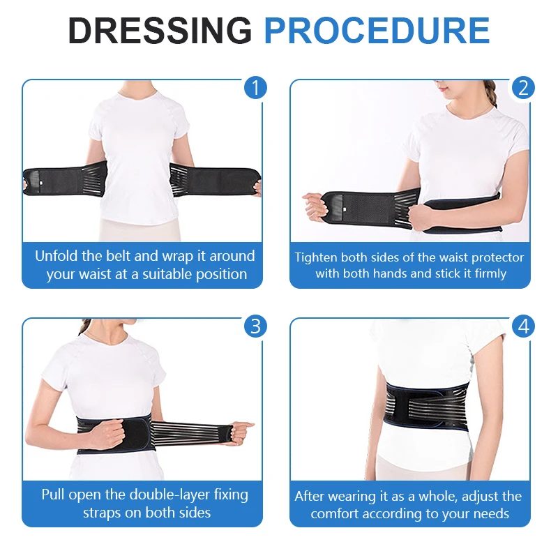 Adjustable sports safety spinal Lumbar Back Waist Support Belt For Weightflifting Spine Lumbar Back Waist Support Braces