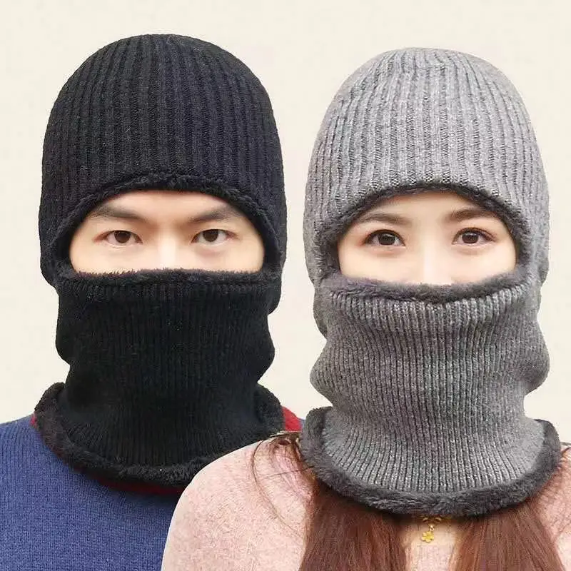 Winter Knitted Balaclava Beanie Hat Warm Cycling Ski Bandana  Warm Hat Earmuffs Head knit Cap Balaclava knitted Hats Winter