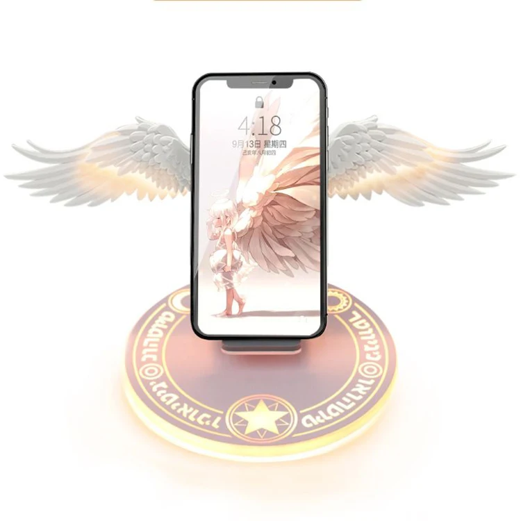 Angel Wing 10W wireless charging  mobile phone wireless charger stand