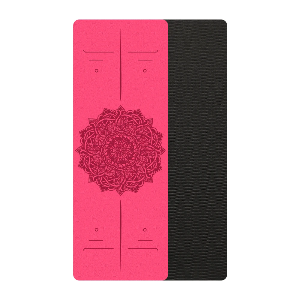 TPE Yoga mat co-friendly  odorless phthalate-free recycled 6mm gym mat Fitness