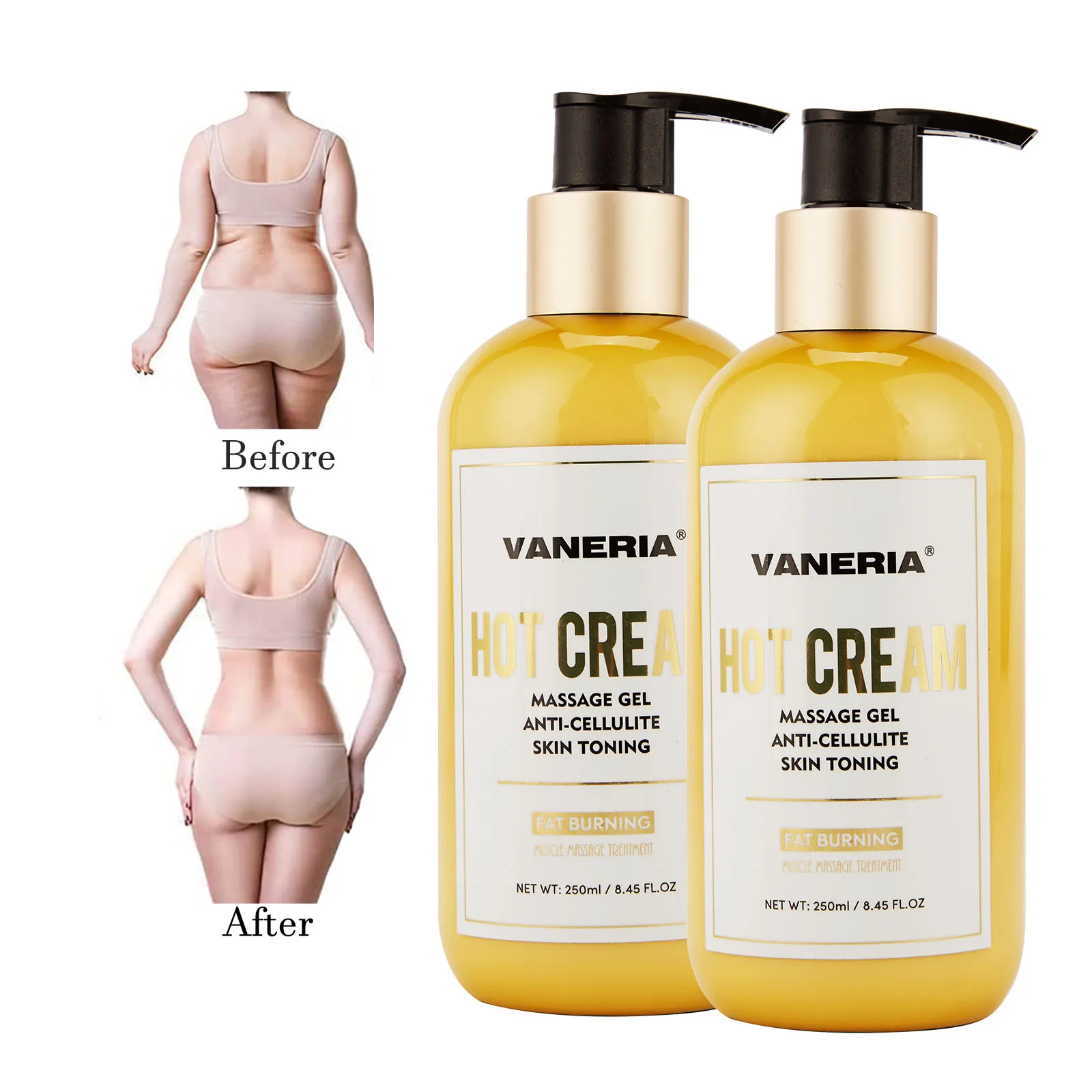 VANERIA Hot Cream Slimming Fat Burn Private Label Organic Herbal Lose Weight Anti Cellulite Cream