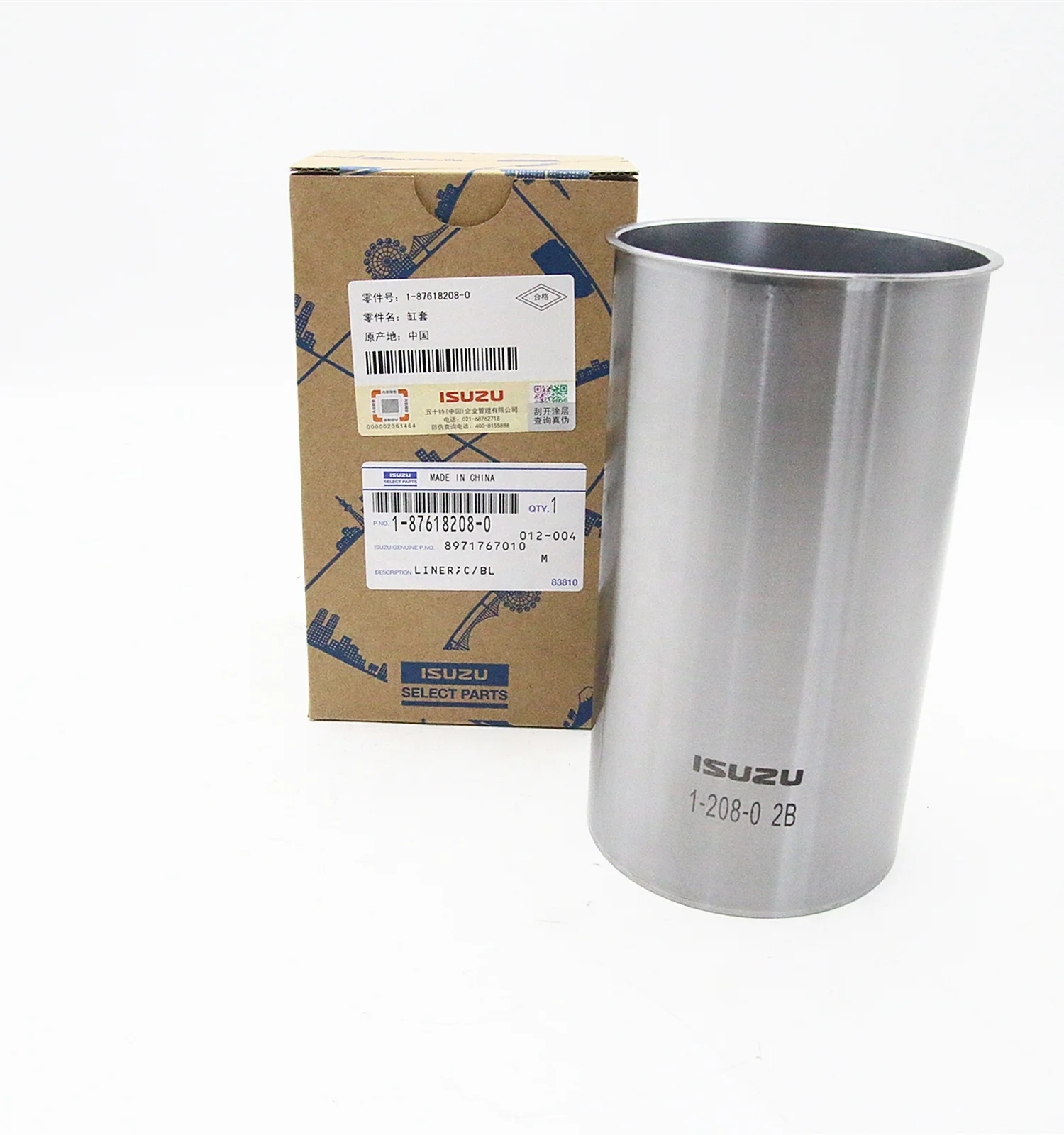 Diesel engine parts 8971767010 8-97176701-0 ISP 1876182080 1-87618208-0 cylinder block liner