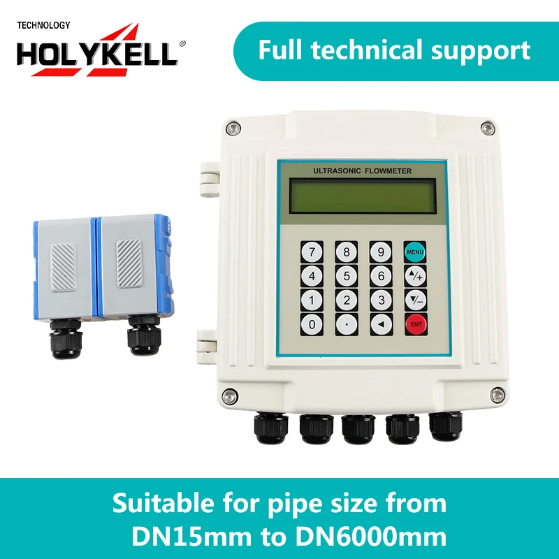 
Holykell factory China supplier lcd displayer digital water flow meter and ultrasonic flow meter price 