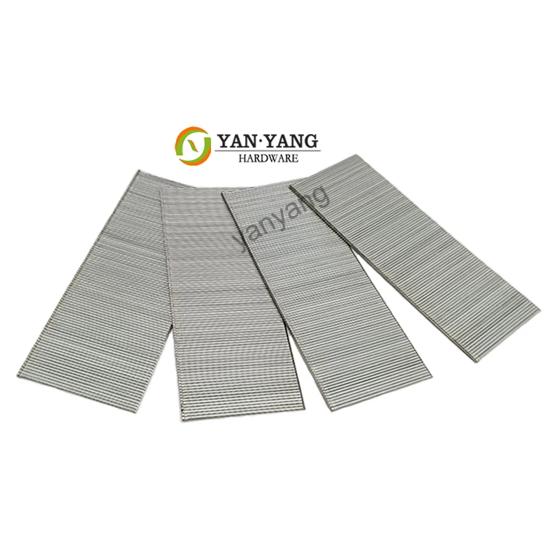 Yanyang Factory Price Produced Sofa Nails 7110 7112 Upholstery Galvanized Fine Wire Staples 7116 Furniture Staples Pins