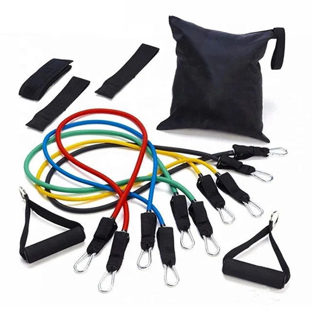 Safety 11 piece Resistance Bands Set  Latex Resistance Bands  resistance bands fitness elastic fitness
