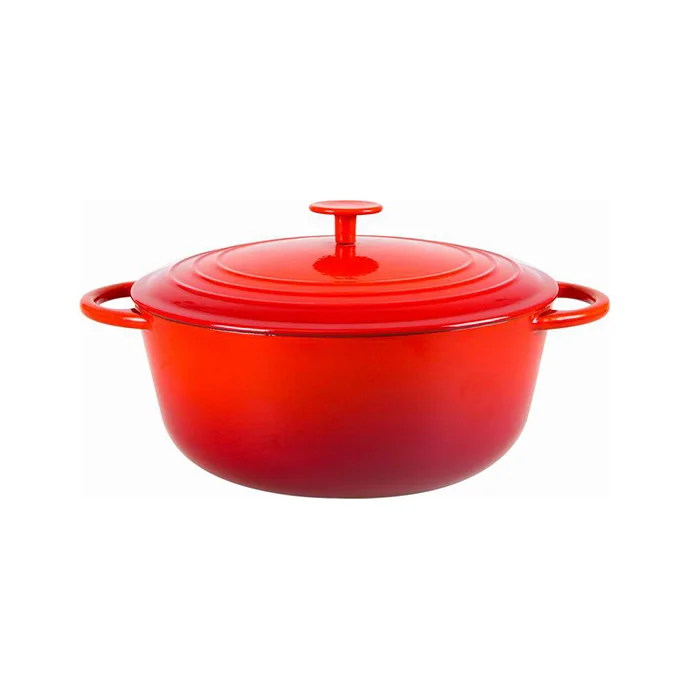 В наличии Быстрая доставка 30% легкий вес эмалированный чугунный круглый горшок для тушения